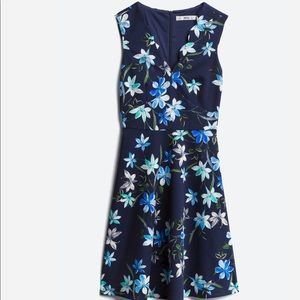 Fit and flare flower print dress